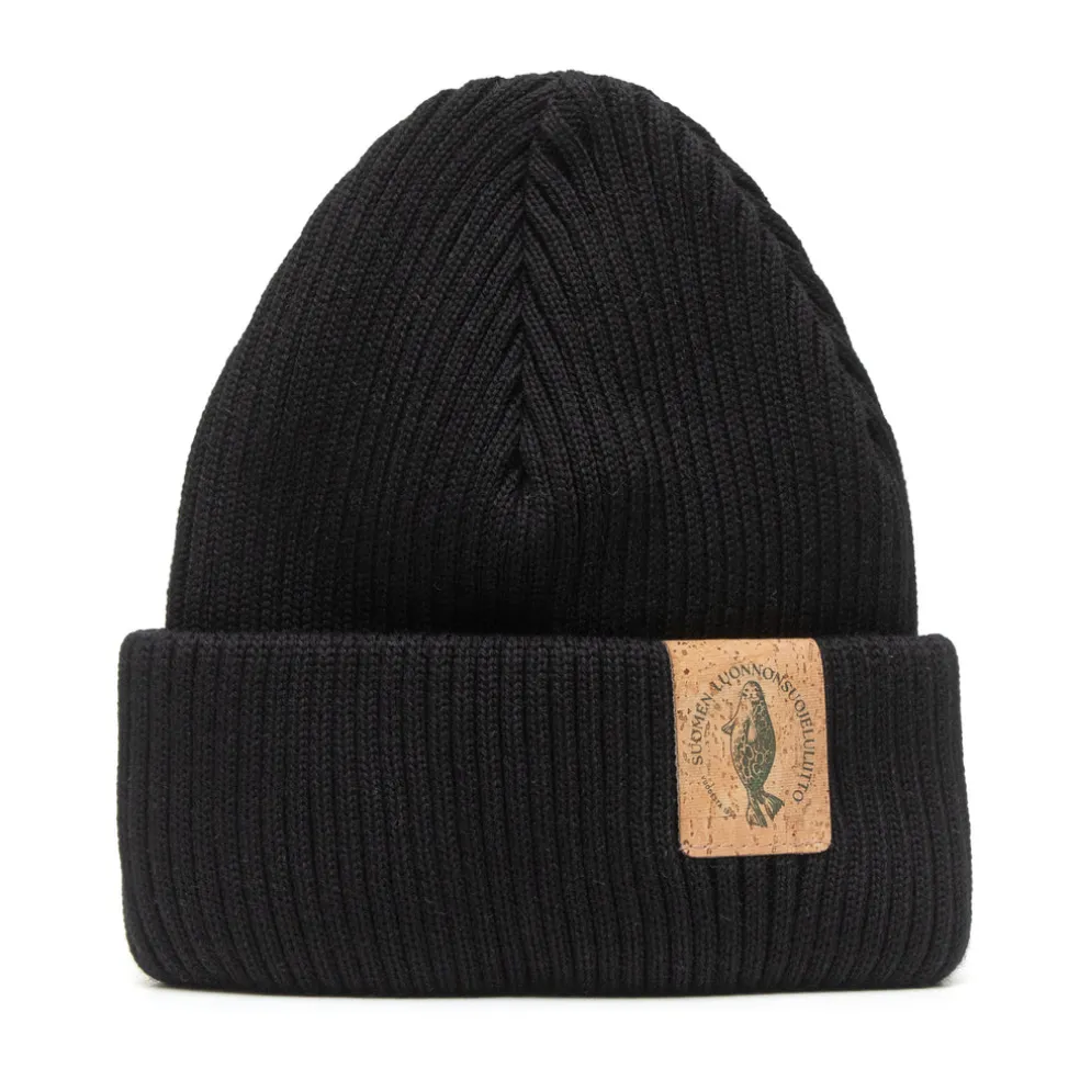 Pipo Norppa luomupuuvillaa, musta Suomen Luonnonsuojeluliitto