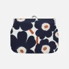 Puolikas kukkaro Marimekko Mini Unikko, valkoinen-sininen-puuteri-hiili