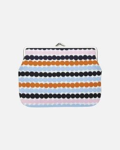 Puolikas kukkaro Marimekko Mini Räsymatto, valkoinen-vaaleankeltainen-oranssi-vaaleansininen