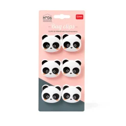 Pussiklipsit Panda Legami, 6 kpl
