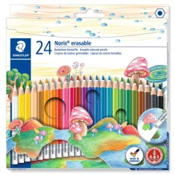 Puuvärikynä pyyhittävä 24kpl Staedtler Noris