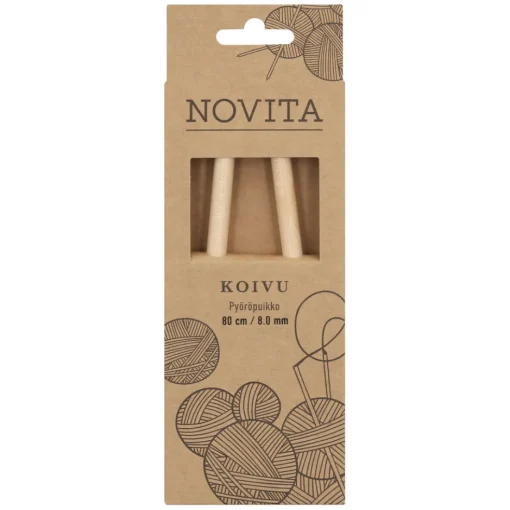 Pyöröpuikko Novita koivu 80cm 8.0 Chunky-langoille