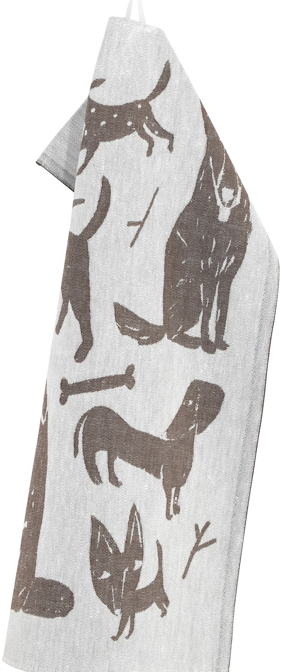 Pyyhe Lapuan Kankurit Koirapuisto 46x70 valko ruskea