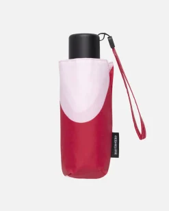 Sateenvarjo Marimekko Mini Manual Lokki, punainen-vaaleanpunainen