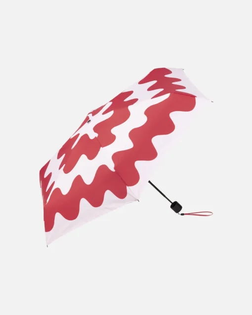 Sateenvarjo Marimekko Mini Manual Lokki, punainen-vaaleanpunainen