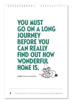 Seinäkalenteri 23x34 Vuodeton Muumi