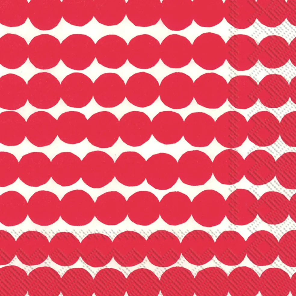 Servetti Marimekko 25cm Räsymatto punainen