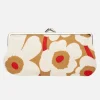 Silmälasikukkaro Marimekko Mini Unikko, ruskea-pellava-punainen