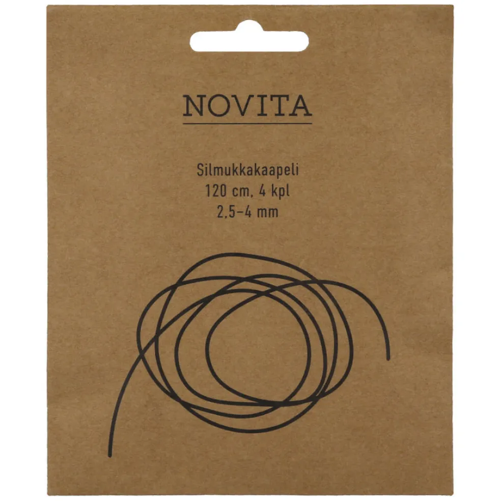 Silmukkakaapelit 120 cm 4 kpl puikkoihin 2.5-4 mm Novita