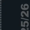 Simple A5, musta 2025-2026 (lukuvuosikalenteri)