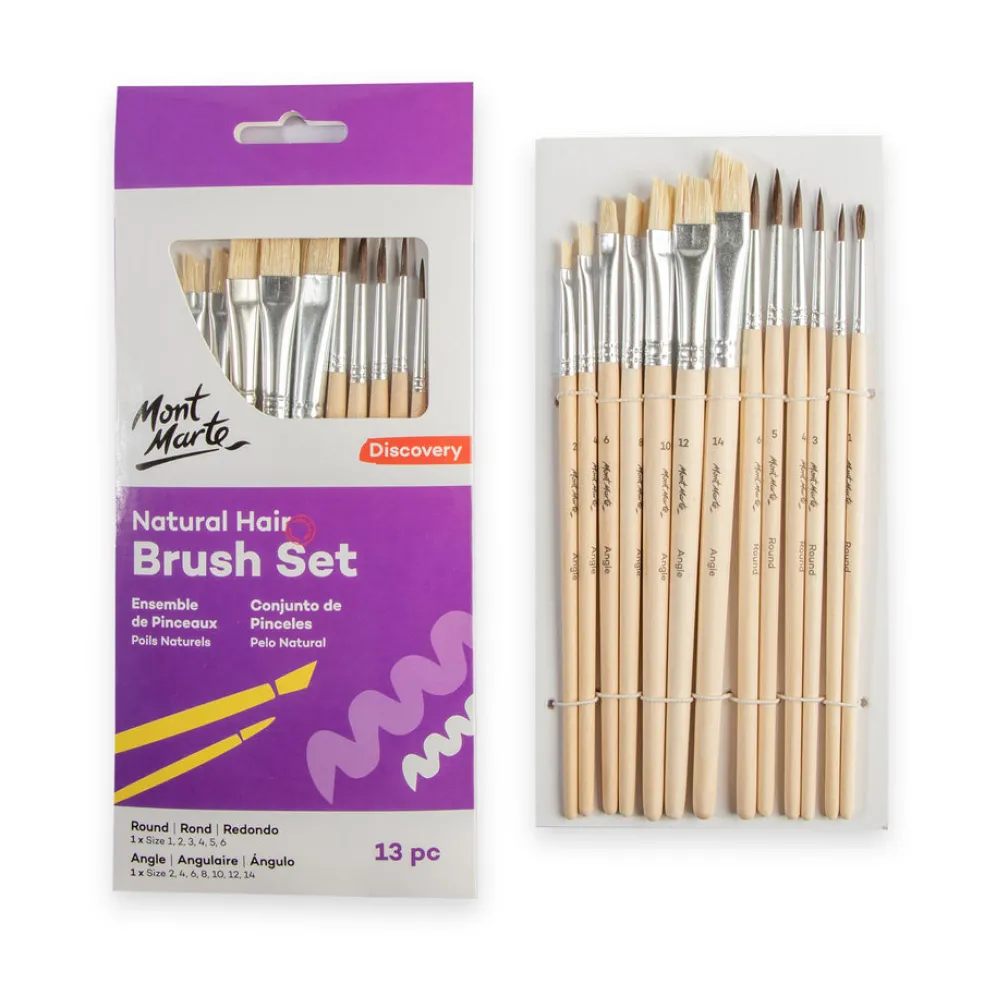 Sivellinsetti 13 kpl luonnonharja lajitelma Mont Marte