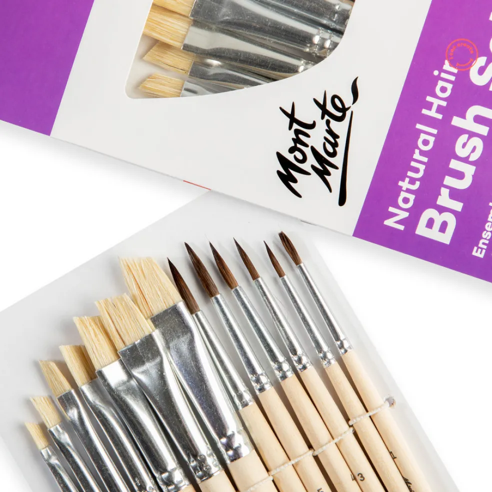 Sivellinsetti 13 kpl luonnonharja lajitelma Mont Marte