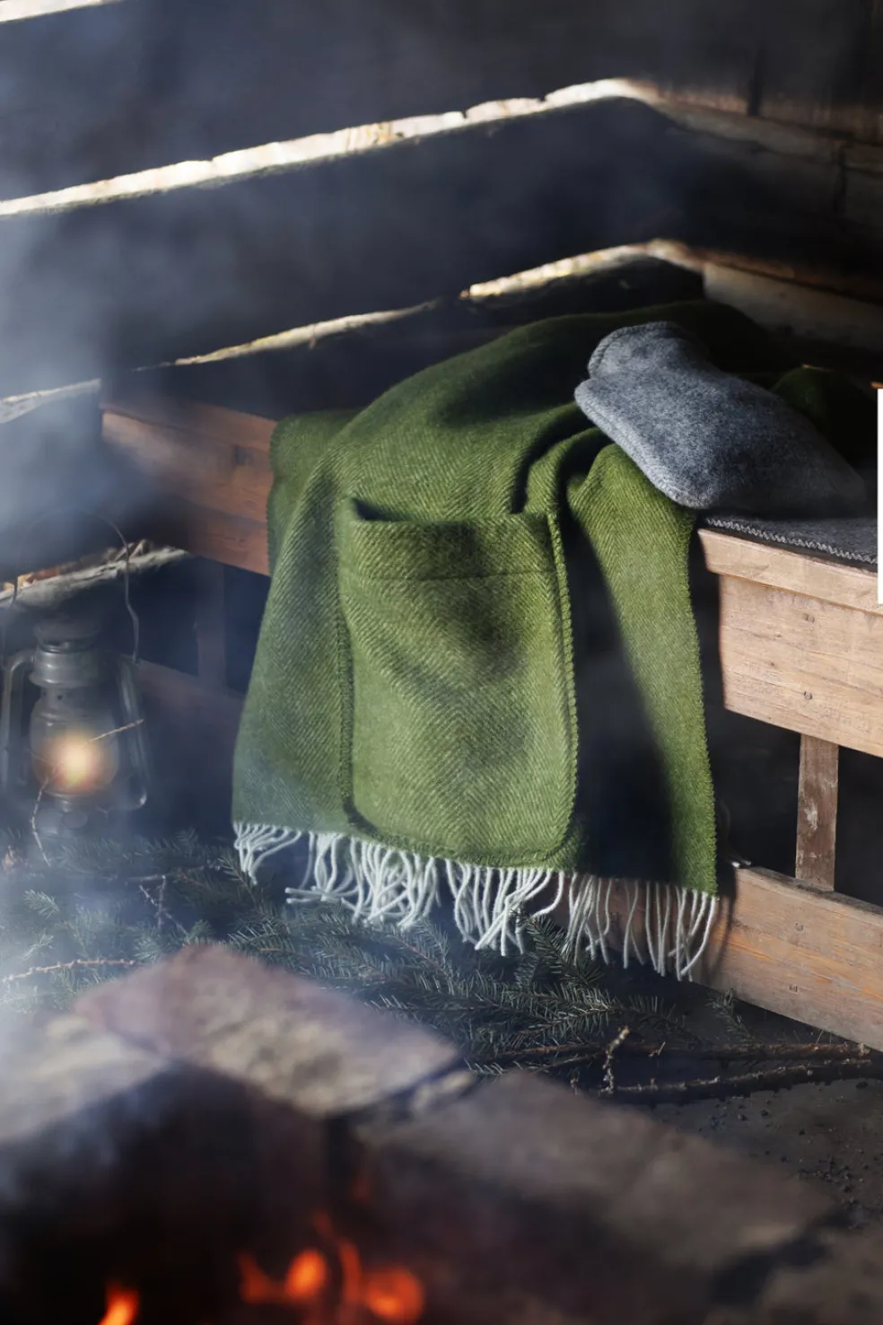 Taskuhuivi Lapuan Kankurit Arvo valko-oliivi