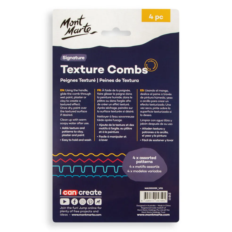 Tekstuurityövälineet 4 kpl Mont Marte