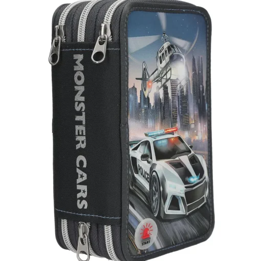 Triplapenaali valolla Monster Cars poliisiauto