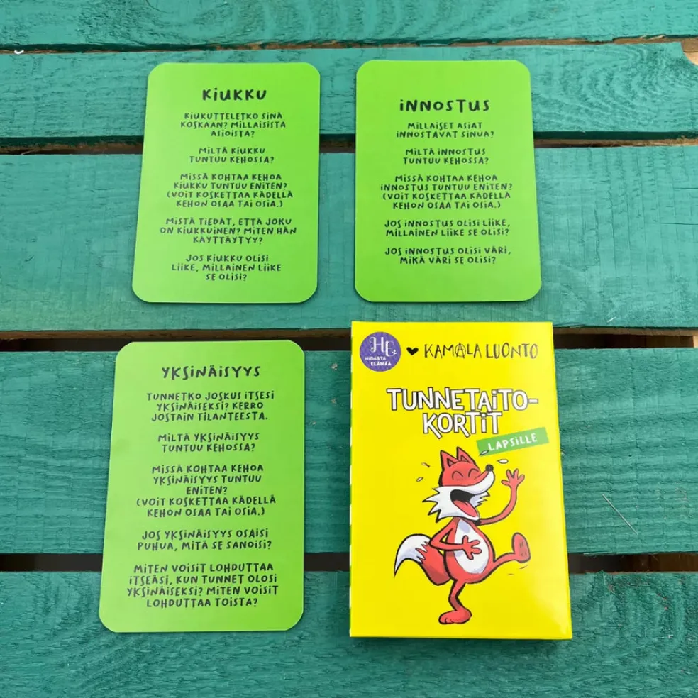 Tunnetaitokortit lapsille Kamala Luonto Hidasta Elämää